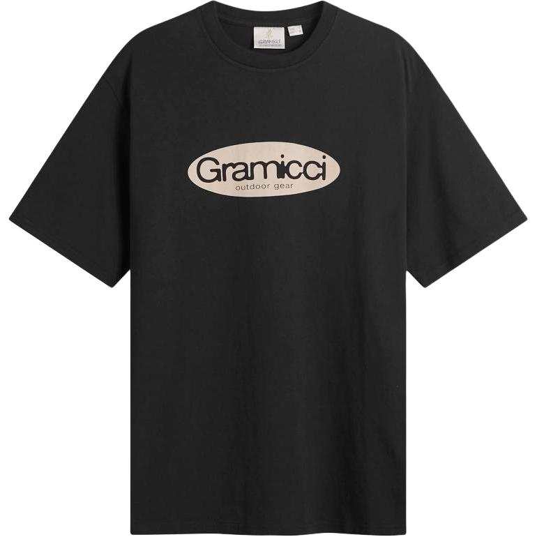 Gramicci T Shirts Men's Black Crew Neck