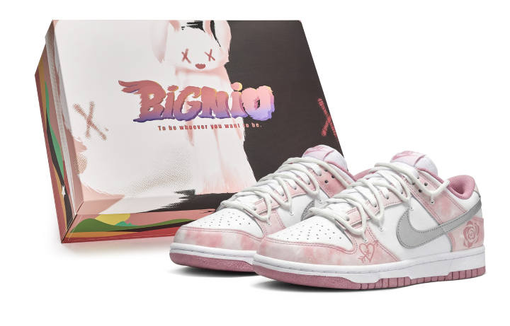 Nike Nike Dunk 811 Manufacturing, Rose Whisper, Special Shoe Box Slip Resistant Low top Skateboard Shoes Women's