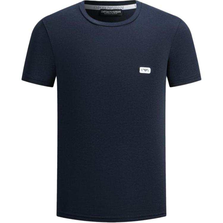 EMPORIO ARMANI T Shirts Men's Navy Blue Crew Neck Moderate