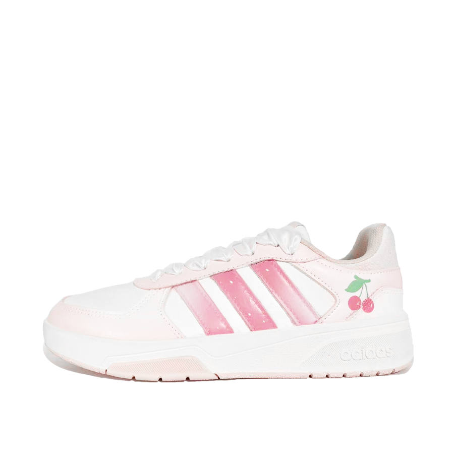 Adidas Adidas COURTBEAT Cherry Blossom Ribbon Coverage Abrasion Resistant Slip Resistant Low top Skateboard Shoes Unisex Pink