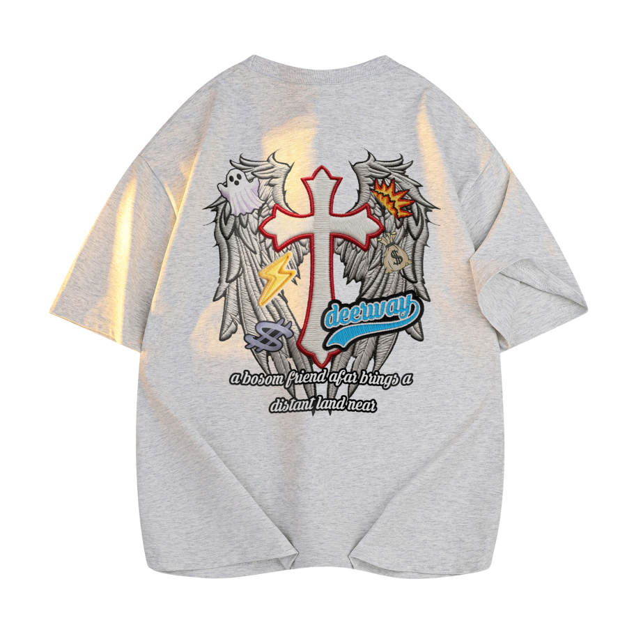 DEERWAY T Shirts Unisex Crew Neck Moderate Straight Fit