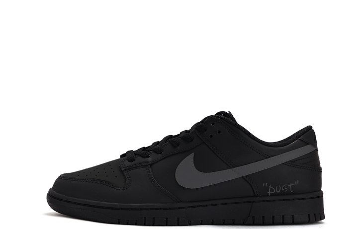 Nike Nike Dunk Leather Coverage Slip Resistant Low top Skateboard Shoes Unisex Gray Black
