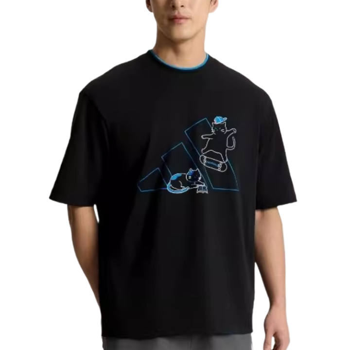 Adidas Adidas T Shirts Unisex Black Crew Neck Moderate