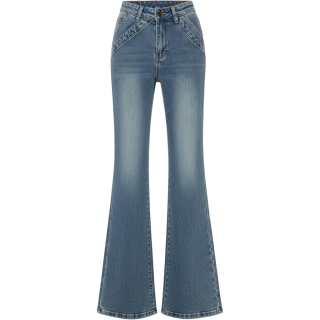 CHARM GLOW Jeans Women's Blue Moderate Bootcut
