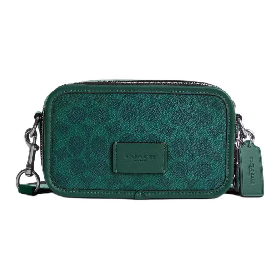 COACH Wyatt Coated Canvas Crossbody Bags Small Men's Sea Green