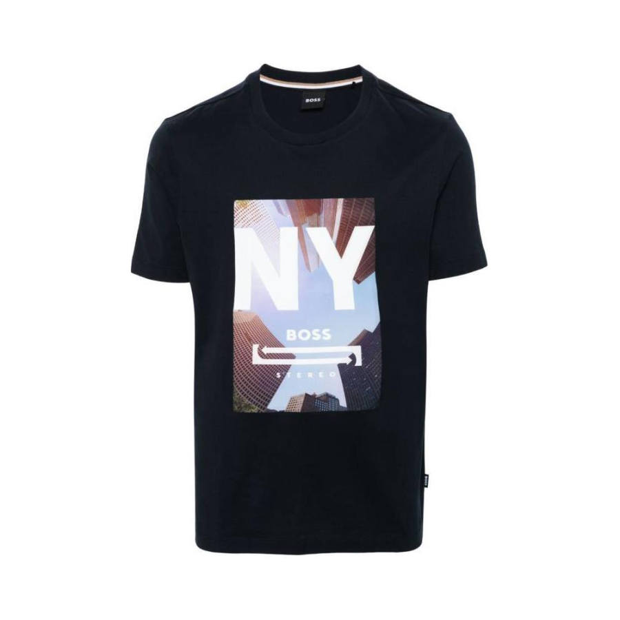 HUGO BOSS Mixed Media Artwork T-Shirt