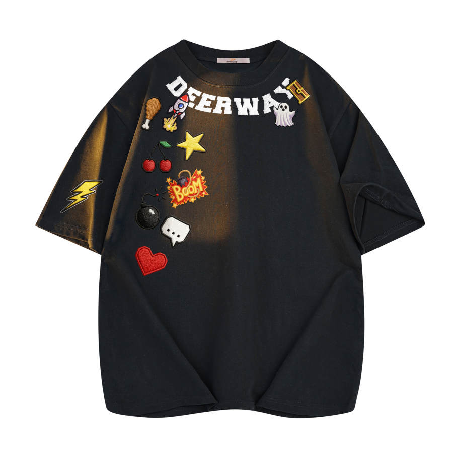 DEERWAY T Shirts Unisex Crew Neck Moderate Straight Fit