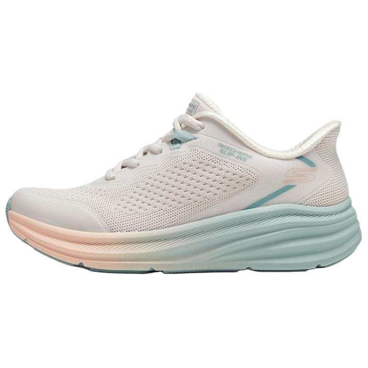 Skechers Bob's SPORT Fabric Cushioning Abrasion Resistant Rebound Low top Running Shoes Women's White/Multicolor