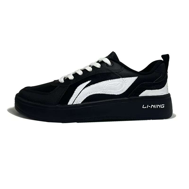 Li-Ning Li Ning Wheat Age Furious Rider Songstress Synthetic Leather Balance Low top Athletic Shoes Unisex Black White