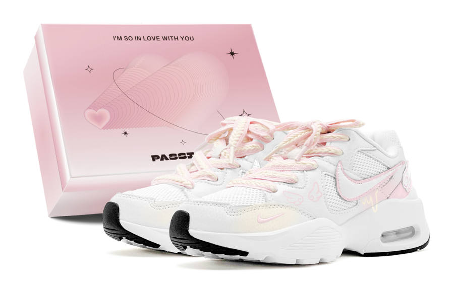 Nike Nike Air Max Fusion Abrasion Resistant Low top Running Shoes Women's Pink Yellow