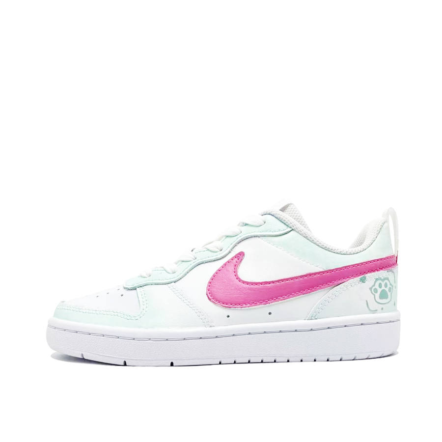 Nike Nike Court Borough Claw Ice Leather Slip Resistant Cushioning Abrasion Resistant Low top Kids' Skateboarding Shoes