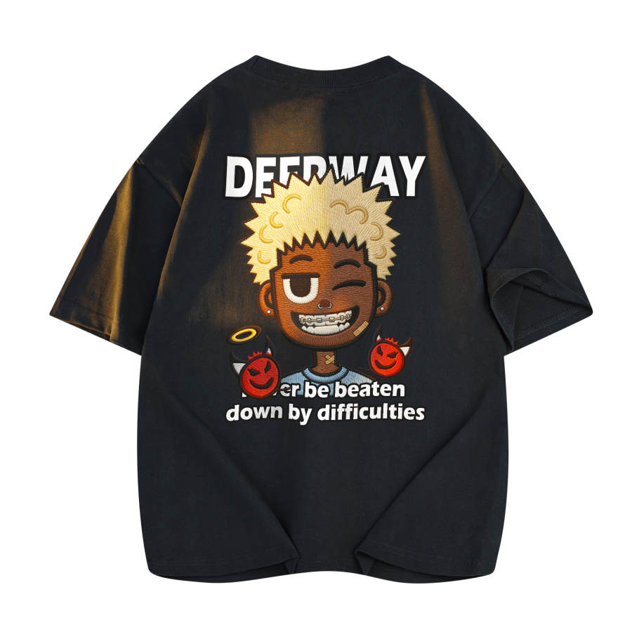 DEERWAY T Shirts Unisex Crew Neck Moderate Straight Fit