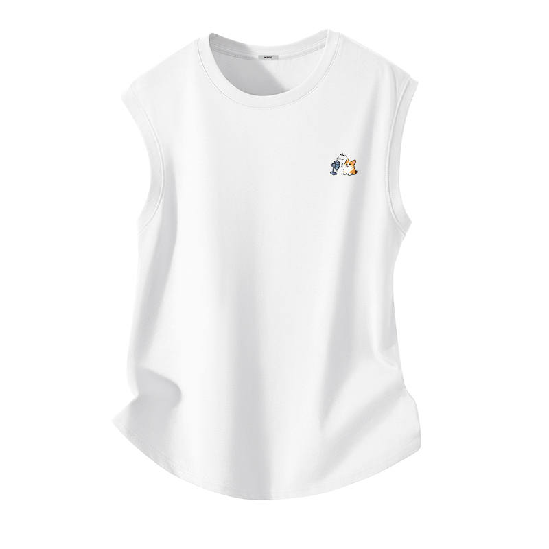 MINISO Tank Tops Unisex Crew Neck Moderate Sleeveless