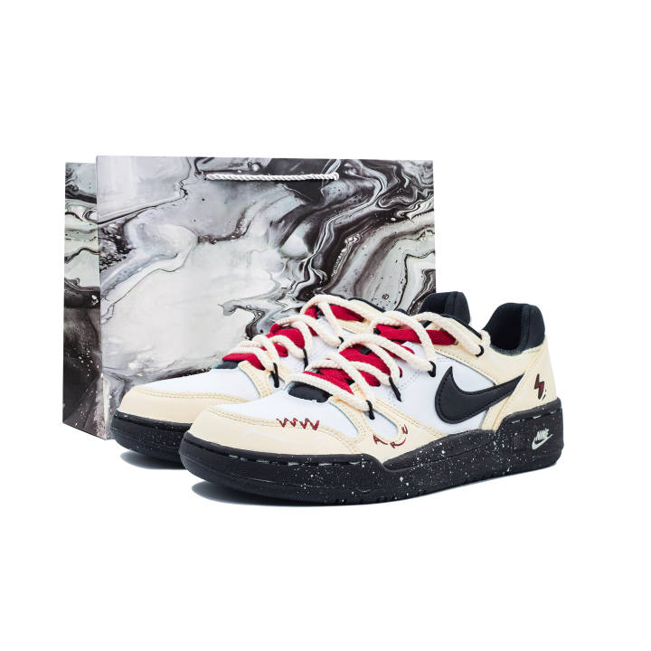 Nike Nike Full Force Absurd Handmade, Ink Dyed Starry Sky Low top Skateboard Shoes Men's Beige Yellow