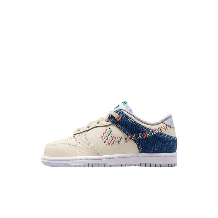 Nike Nike Dunk Genuine Leather Low top Children's Basketball Shoes Children Aged 3 7 Years Old