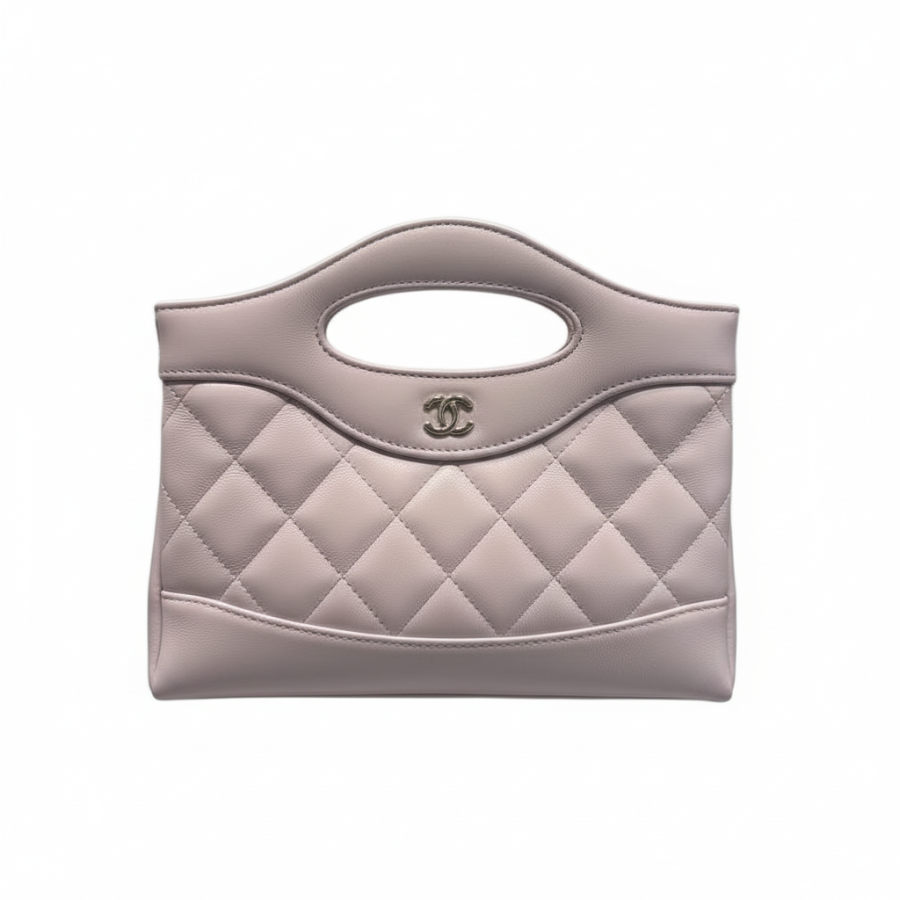 CHANEL 31Bag Sheepskin Material Gold Metal Crossbody Handbag Women's Dream Purple Pink