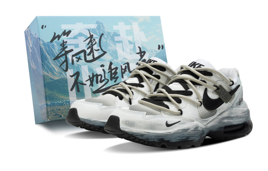 Nike Nike Air Max Fusion Abrasion Resistant Low top Running Shoes Women's Black White Gray