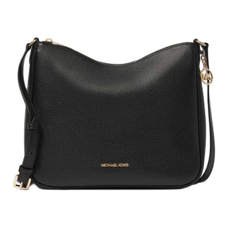 MICHAEL KORS Nayla Cow Leather With Artificial Leather Crossbody Bags Medium Women's Black