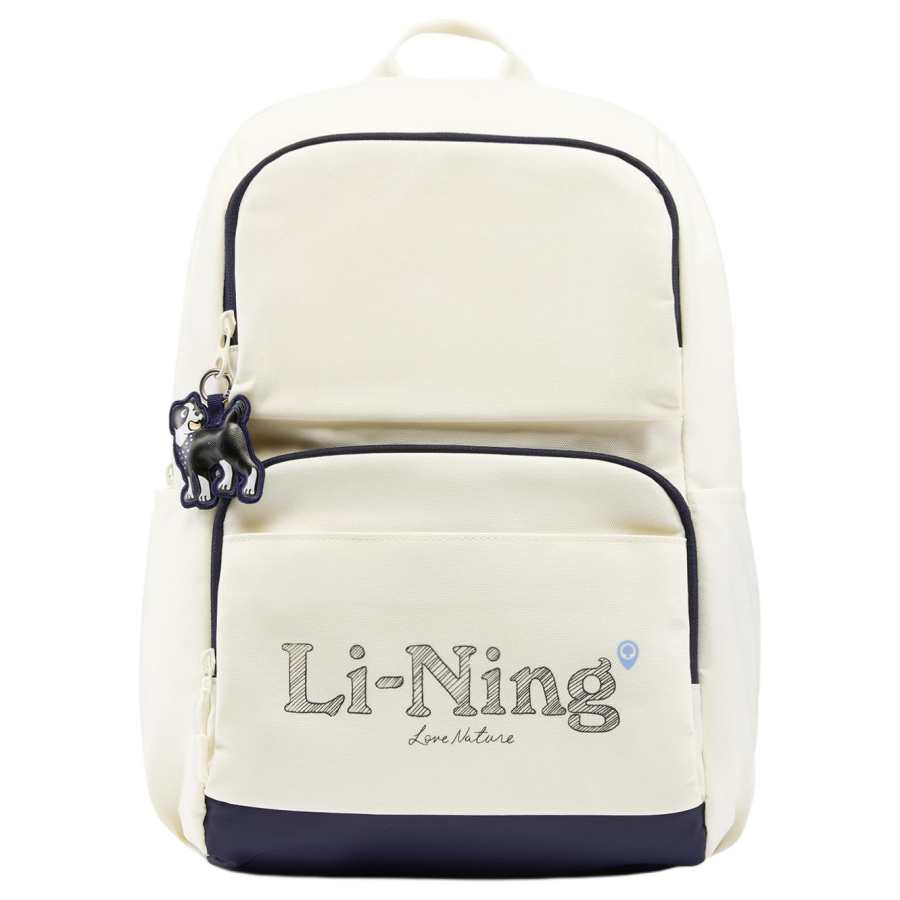 Li-Ning Li Ning Sports Life Collection Polyester Backpack Unisex Ivory