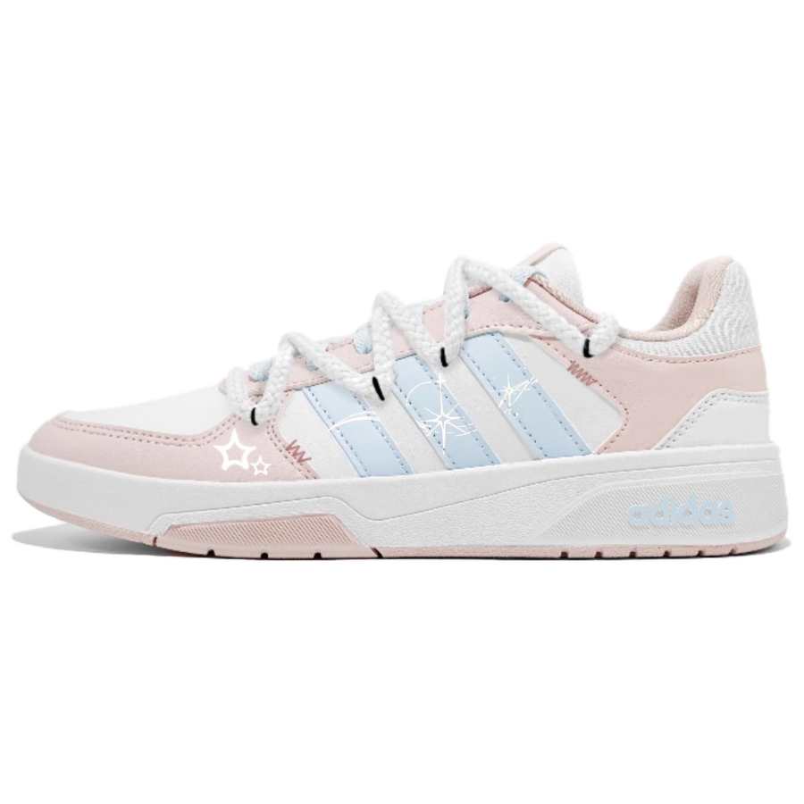 Adidas Adidas COURTBEAT Cherry Blossoms Dance In The Wind Pu Slip Resistant Abrasion Resistant Low top Skateboard Shoes Unisex