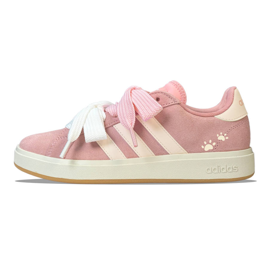 Adidas Adidas Grand Court Base 00s YDCC Velvet Cat Print Synthetic Leather, Split Cow Leather Abrasion Resistant Low top