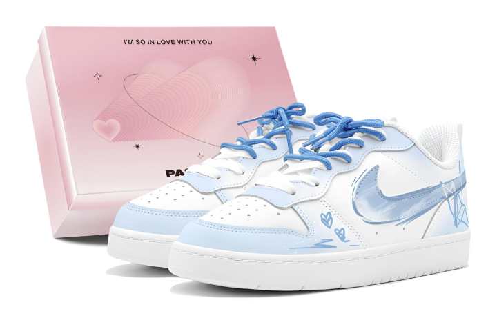 Nike Nike Court Borough Couple's, Romantic Gift, Crane Feather Sky, Origami Crane, Preppy Style Low top Casual Skate Shoes