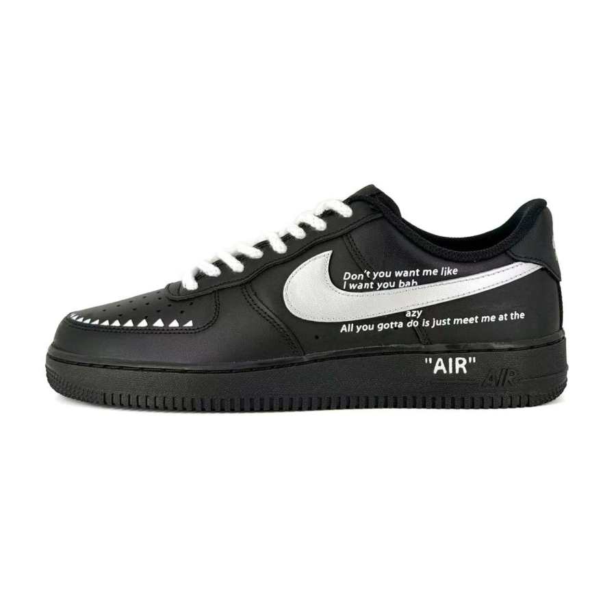 Nike Nike Air Force 1 Jute Cord Black Air Force Abrasion Resistant Slip Resistant Low top Skateboard Shoes Unisex