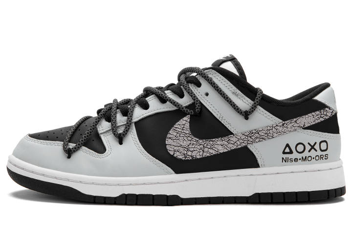 Nike Nike Dunk Black Silver Knight D Low top Skateboard Shoes Unisex Black Gray Silver