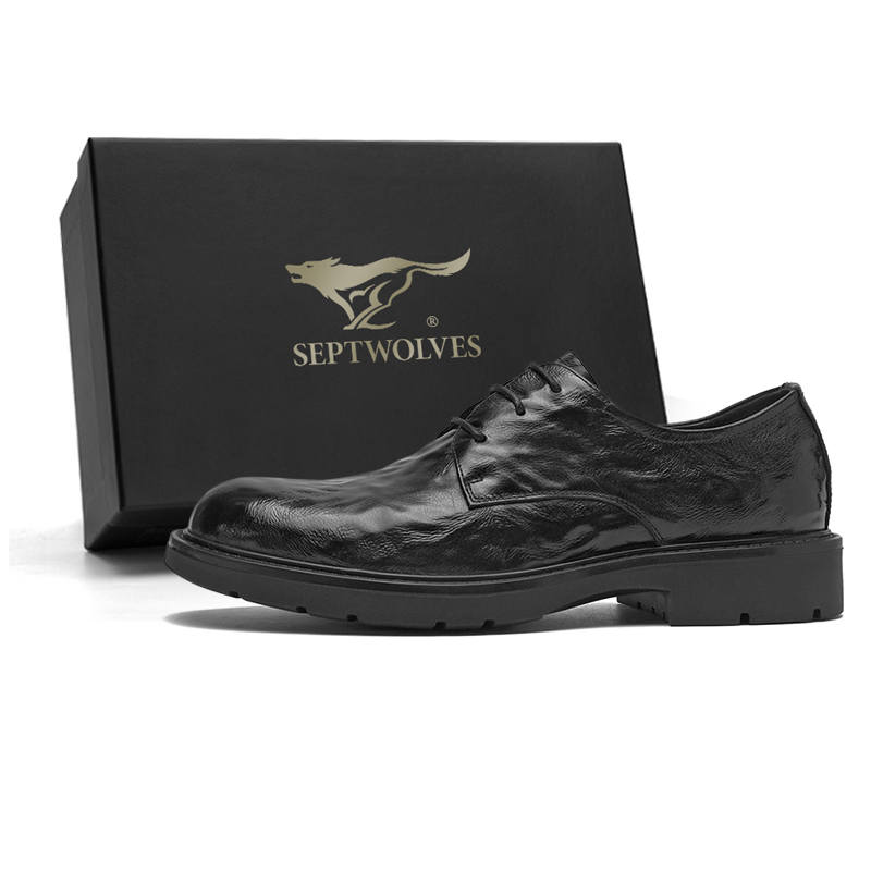 SEPTWOLVES Dress Shoes Men's Low Top Black