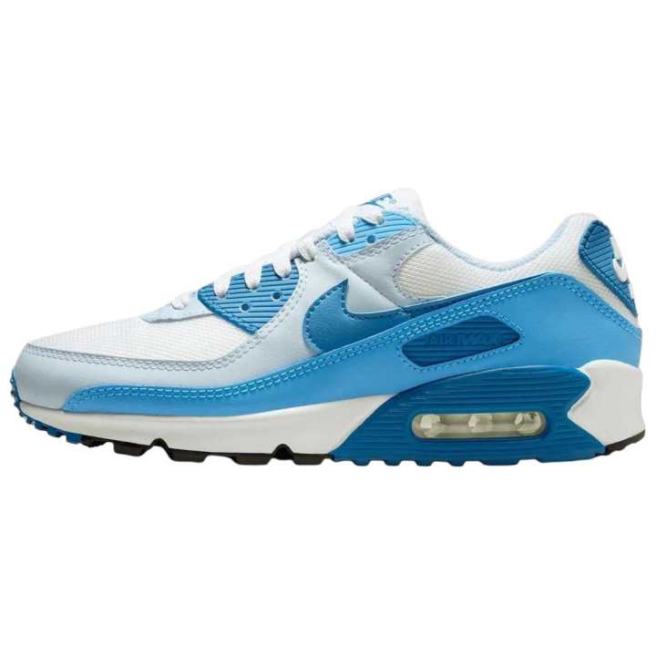 Nike Nike Air Max 90 Running Shoes Women's White Blue