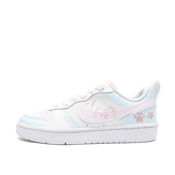 Nike Nike Court Borough Laughing Cat Journal Leather Slip Resistant Cushioning Abrasion Resistant Low top