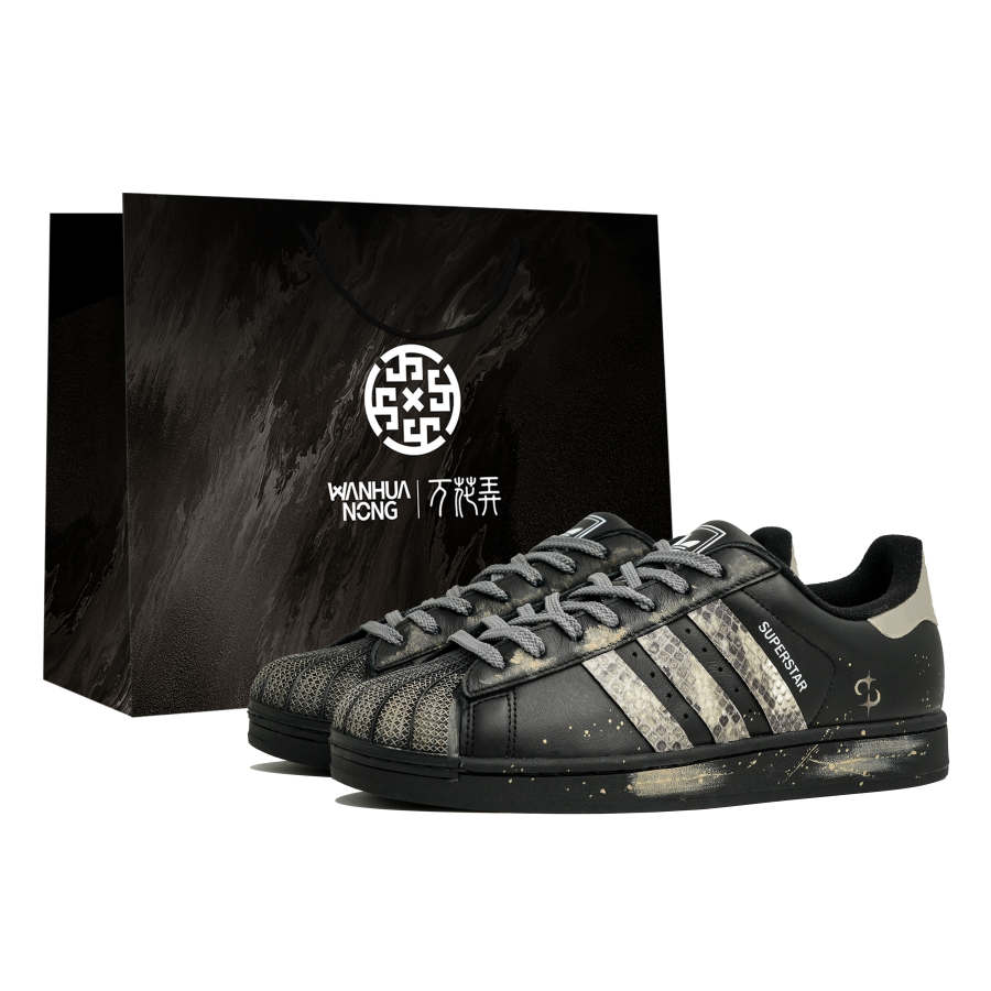 Adidas Originals Superstar 2 Kaleidoscope, Dust Scale, Shopping Bag Abrasion Resistant Low top Skateboard Shoes Unisex