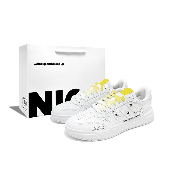 Adidas Adidas LITE BALLER Psyduck R Pu Low top Skateboard Shoes Unisex White Yellow