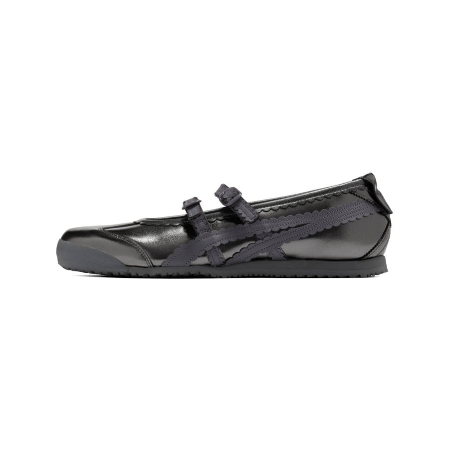 Onitsuka Tiger MEXICO 66 Flat Mary Jane Shoes Women's Silver Gray