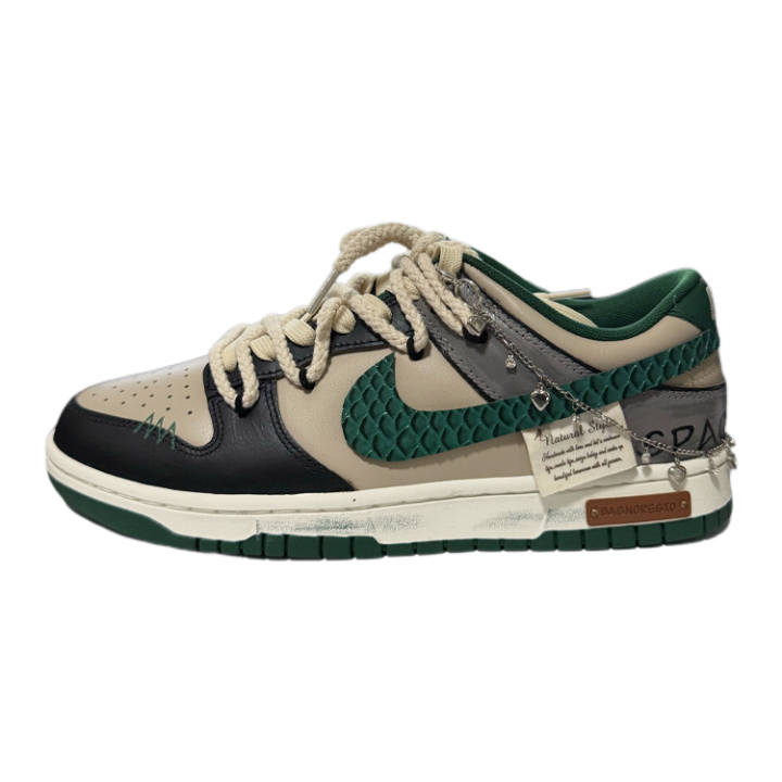 Nike Nike Dunk Low Big Crocodile Low top Skateboard Shoes Men's Black Green