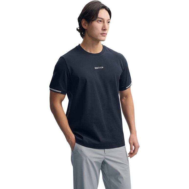 NAUTICA T Shirts Men's Crew Neck Moderate Straight Fit