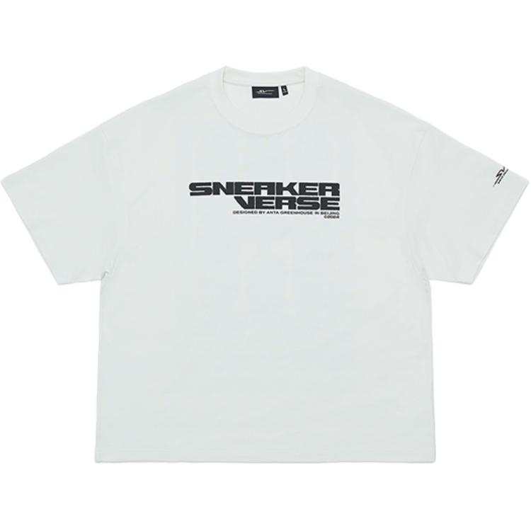 ANTA T Shirts Unisex White Crew Neck Moderate Straight Fit