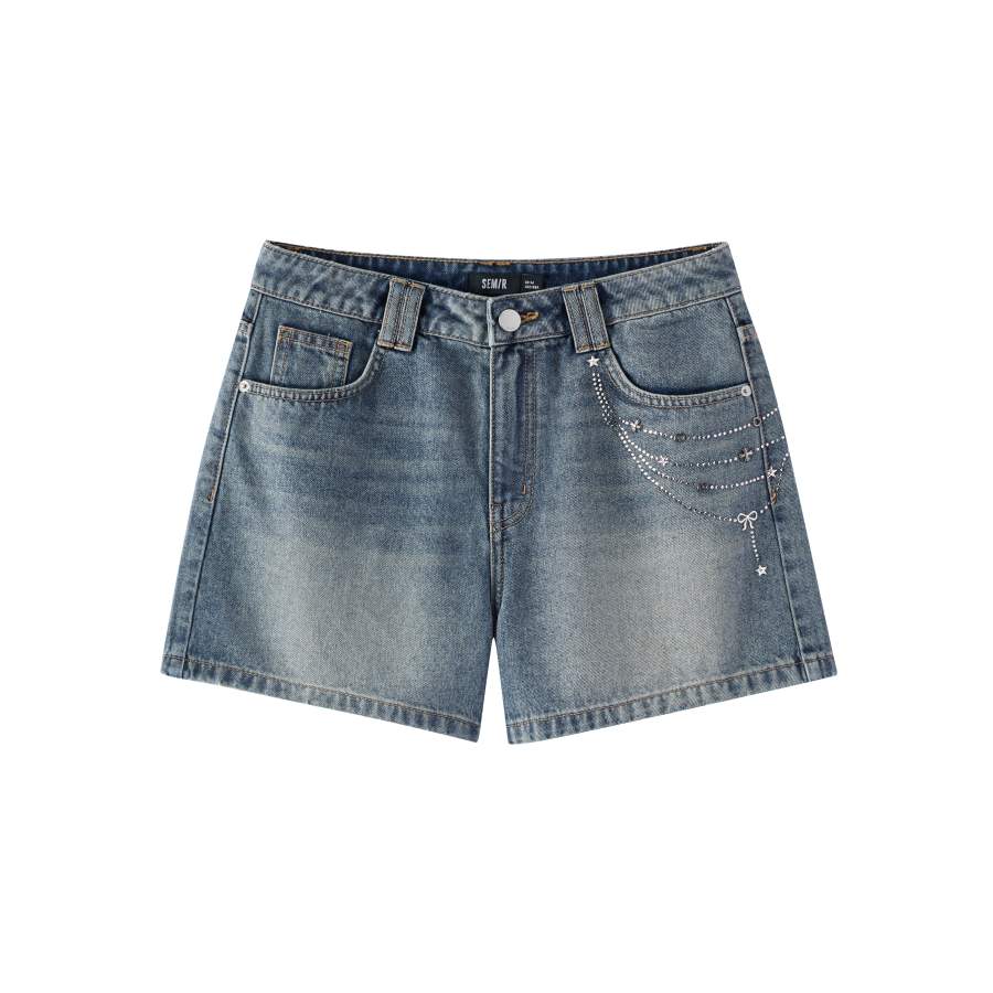 Semir Denim Shorts Women's Denim Blue Gray 88401 Moderate