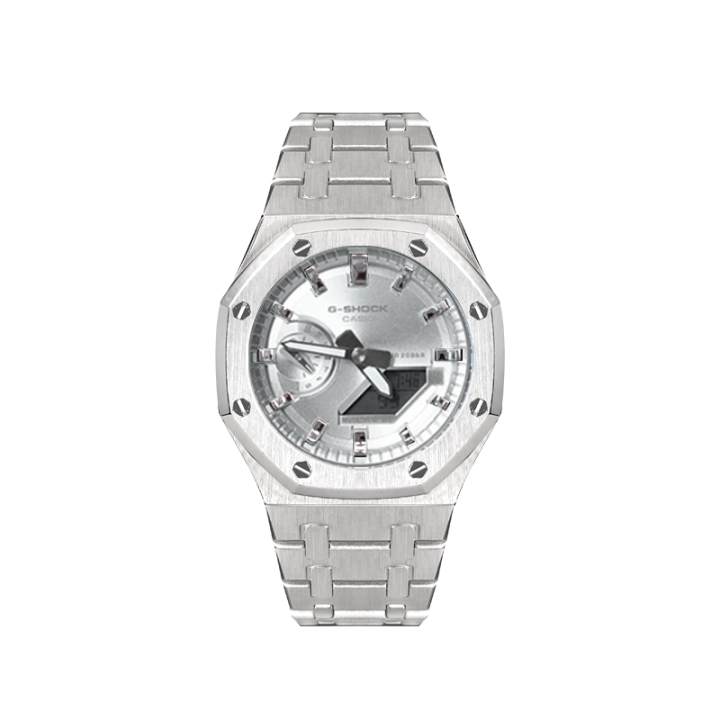 CASIO CASIO Unisex Liquid Crystal/Analog Dual Display Series 48.5mm Silver Watch