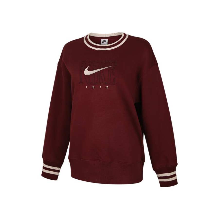 Nike Nike Sweatshirts Women's Burgundy Crew Neck Moderate