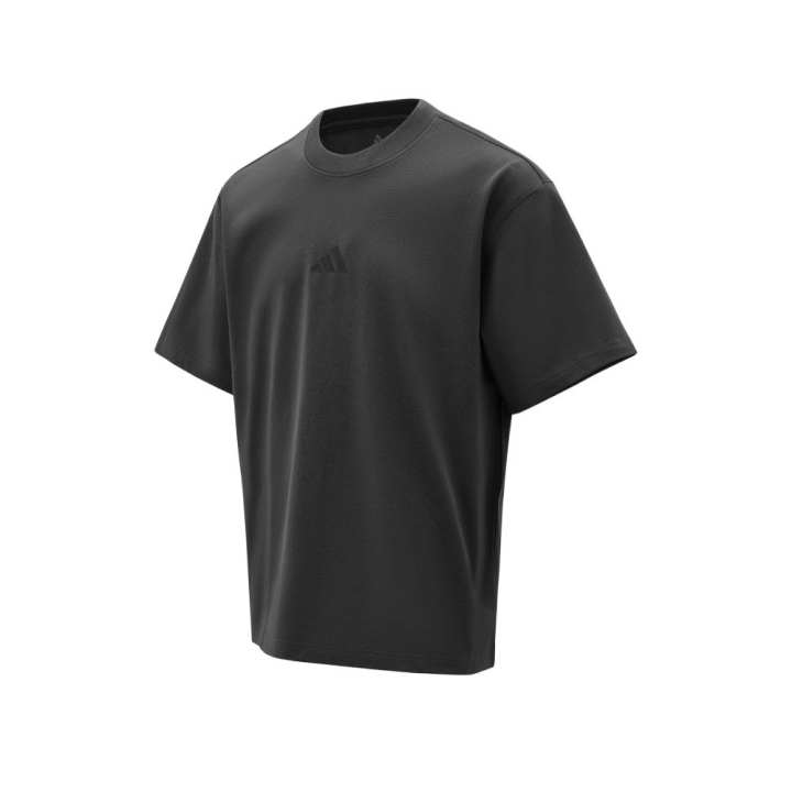 Adidas Adidas T Shirts Men's Dark Charcoal Black Crew Neck Moderate