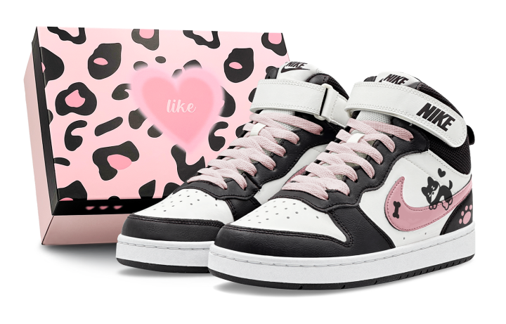 Nike Nike Court Borough 2 Skateboard Shoes Women's Mid Top Black/Pink