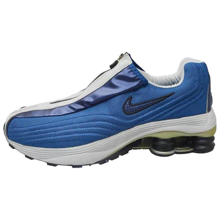 Nike Nike Shox R4 Leather Support Running Shoes Men's Blue White