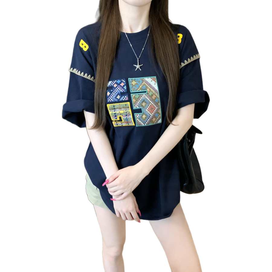 JBBCN T Shirts Women's Crew Neck Thin Straight Fit