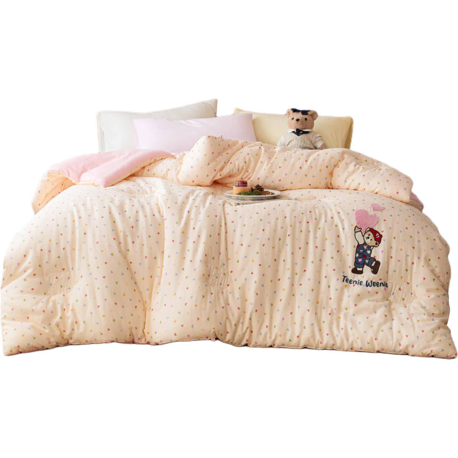 Teenie Weenie Bear 100% Cotton Double Gauze Spring Fall Quilt