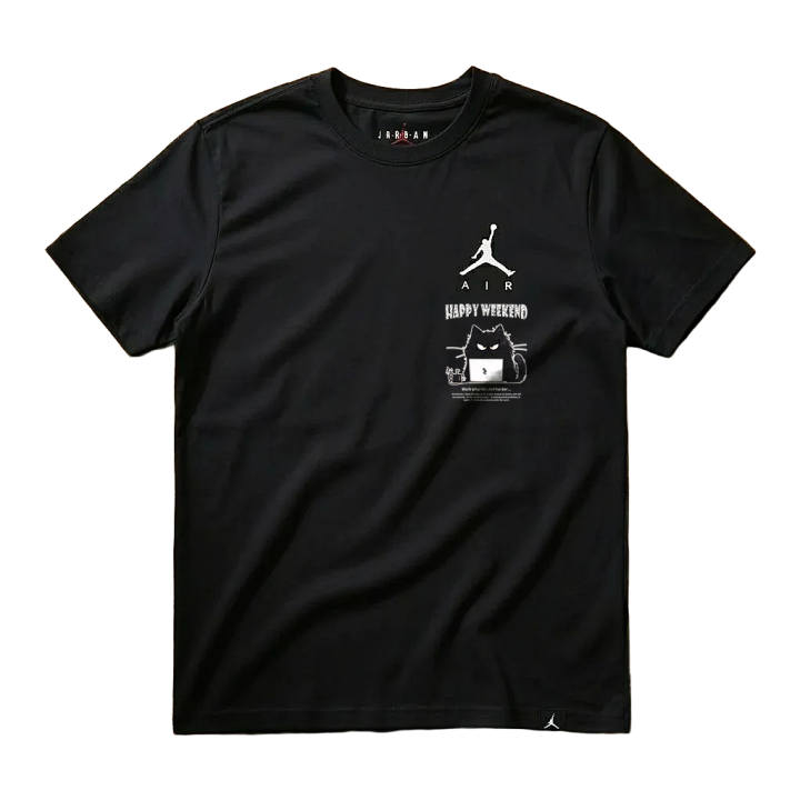 Jordan Jordan Jumpman T Shirts Unisex Black Crew Neck Moderate Straight Fit