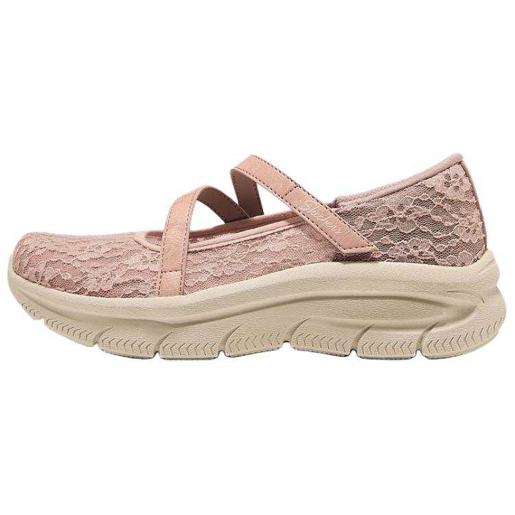 Skechers Modern Comfort Fabric Platform Mary Jane Shoes 4cm Women's Rose Red