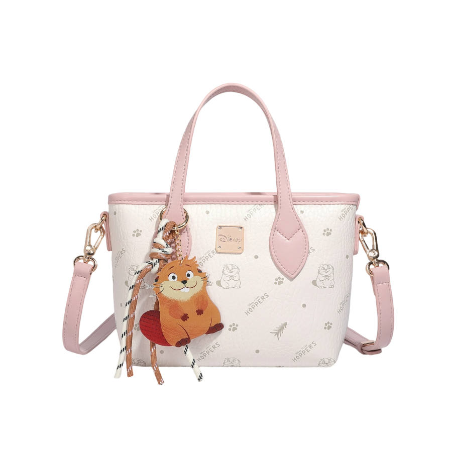 Disney PVC One Shoulder Handbag Regular Women's Pink/Blue