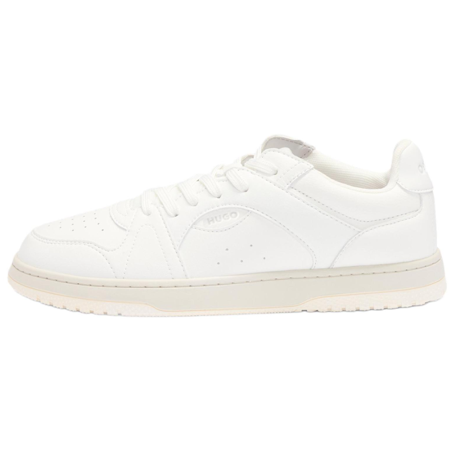 HUGO BOSS Leather Low top Skateboard Shoes Men's White
