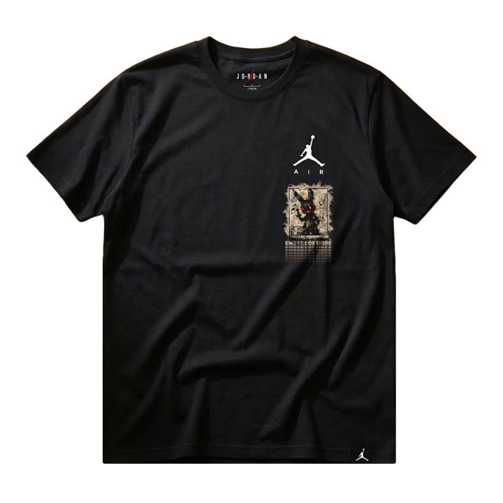 Jordan Jordan Jumpman T Shirts Unisex Black Crew Neck Moderate Straight Fit